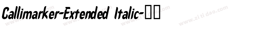 Callimarker-Extended Italic字体转换